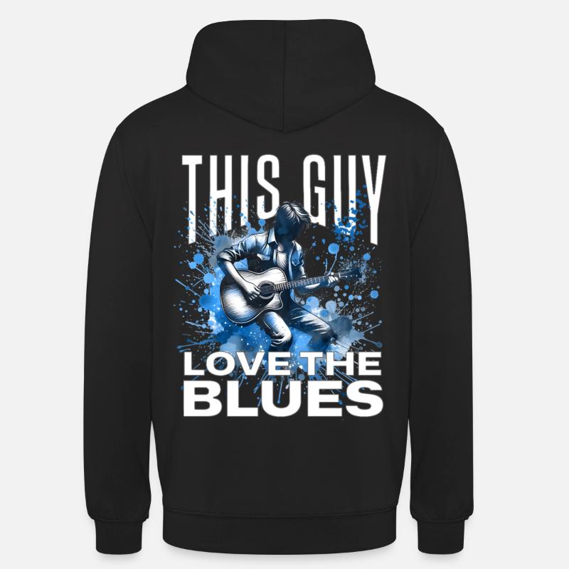 J’adore le blues - Sweat-shirt à capuche unisexe - noir