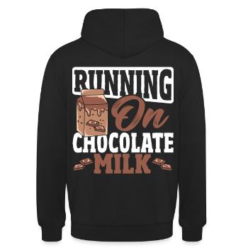 Double Choc Cocoa Drink Milchschokolade Milch - Unisex Hoodie - Schwarz - Hinten - Michal (187cm)