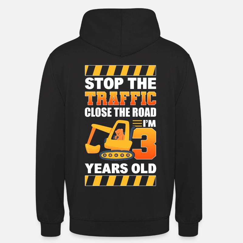 Bau-Bagger-Kran - Unisex Hoodie - Schwarz