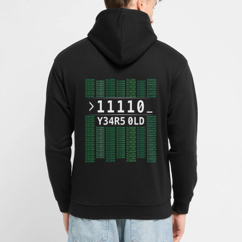 11110 YEARS OLD COMPUTER BINARY CODE 30TH BIRTHDAY Unisex Hoodie
