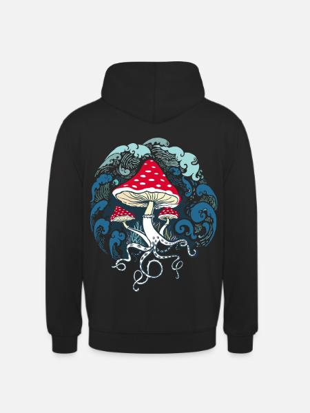 Toadstool toadstools - Unisex Hoodie - black