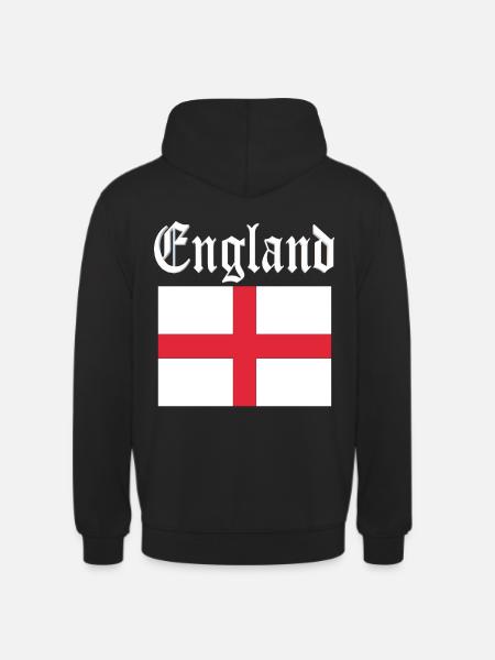 Angleterre Football Design - Sweat-shirt à capuche unisexe - noir