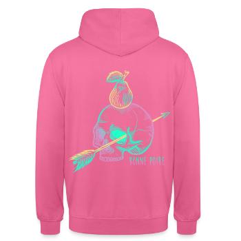 Skull pear mauve - Sweat-shirt à capuche unisexe - rose - Dos - Michal (187cm)