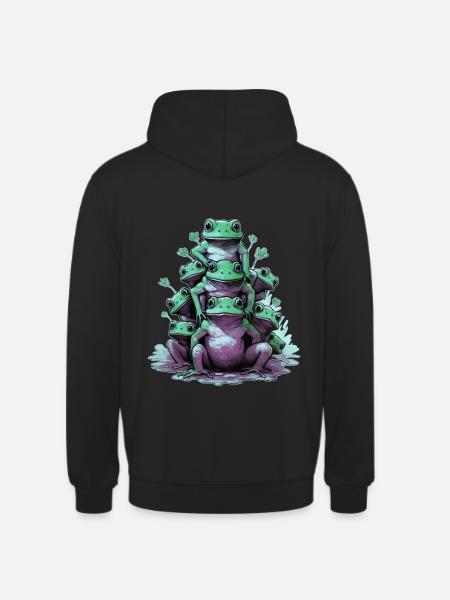 Funny frogs - Unisex Hoodie - black