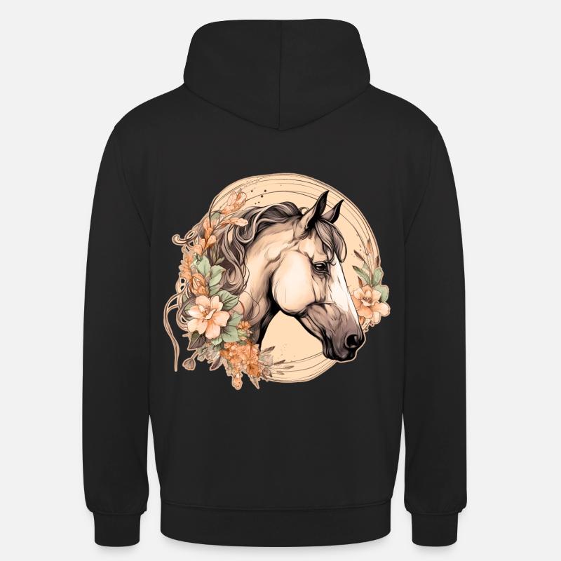 Cheval Boho - Sweat-shirt à capuche unisexe - noir