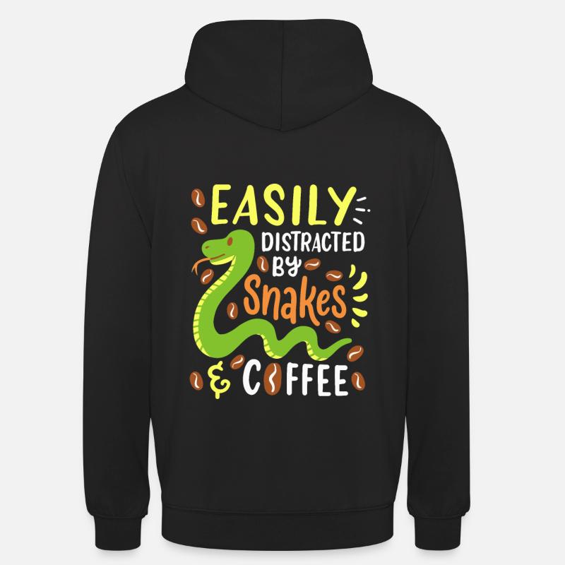 Files d’attente et café - Sweat-shirt à capuche unisexe - noir
