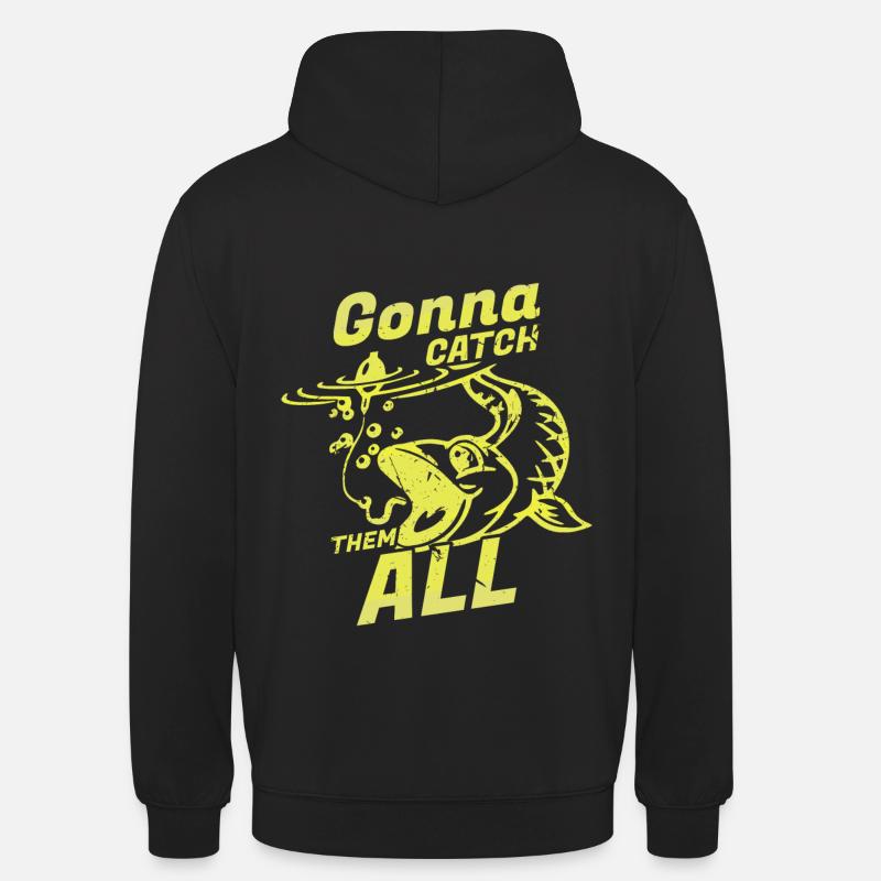 Fischen - Unisex Hoodie - Schwarz