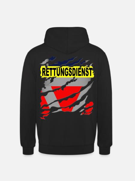 Rettungsdienst Uniform - Unisex Hoodie - Schwarz