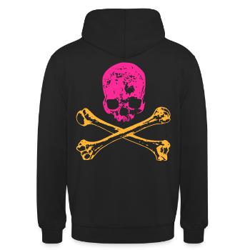 Skull and bones - Unisex Hoodie - black - Back - Michal (187cm)