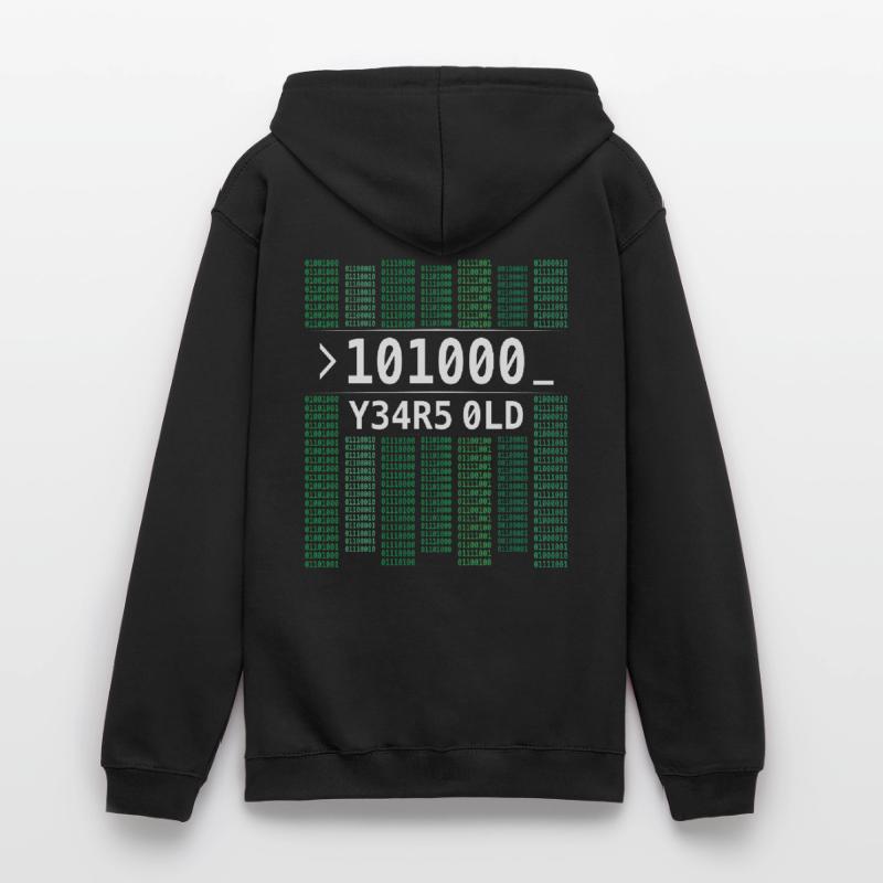 101000 YEARS OLD COMPUTER BINARY CODE 40TH BIRTHDAY Unisex Hoodie