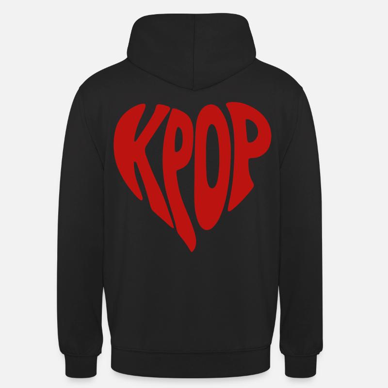 KPOP Hjerte - Luvtröja unisex - svart