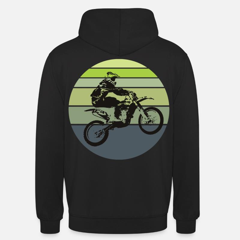 Motocross rétro - Sweat-shirt à capuche unisexe - noir