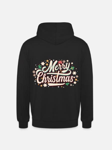 Joyeux Noël - Joyeux Noël! - Sweat-shirt à capuche unisexe - noir