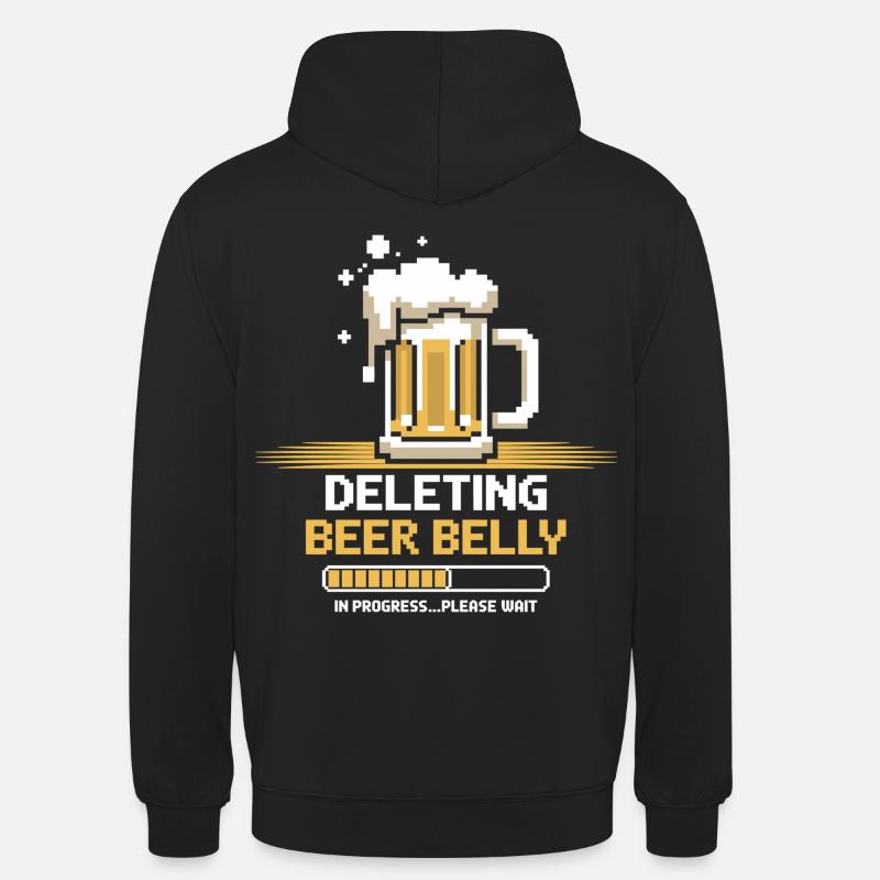 Progrès : Poitrine de bière claire - Sweat-shirt à capuche unisexe - noir