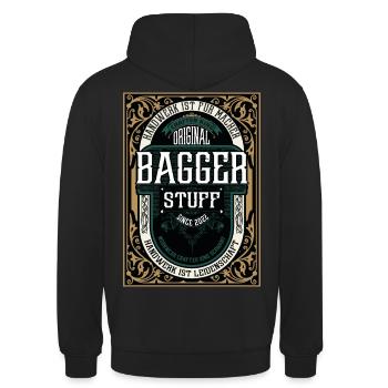 Original Bagger, Robustes Handwerker-Shirt - Unisex Hoodie - Schwarz - Hinten - Michal (187cm)