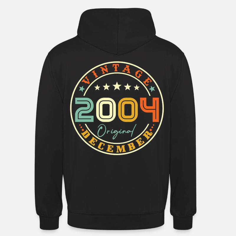 Né en décembre 2004 - Sweat-shirt à capuche unisexe - noir