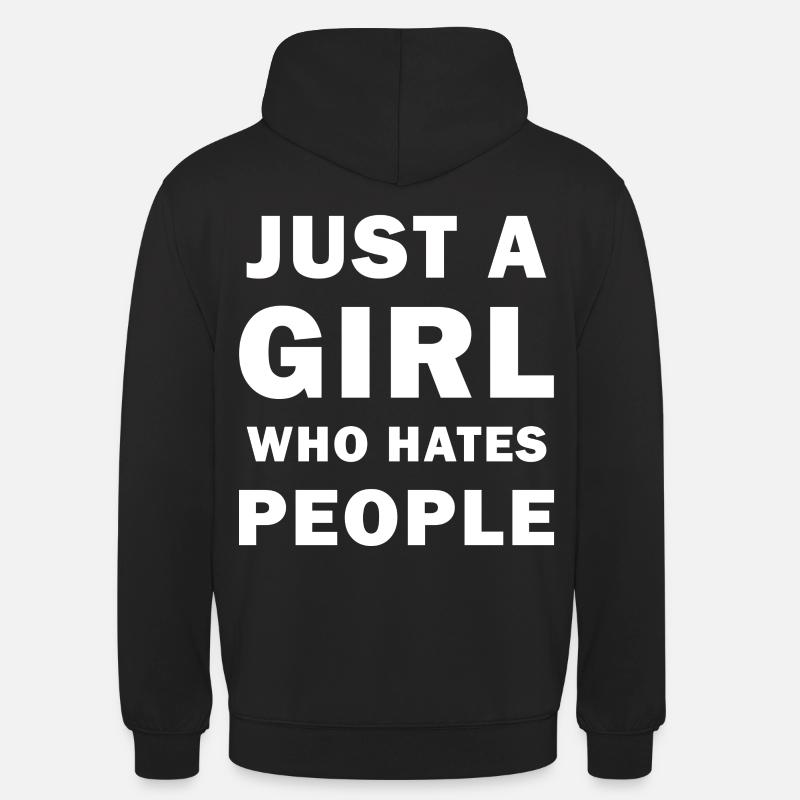Je déteste les gens - Sweat-shirt à capuche unisexe - noir