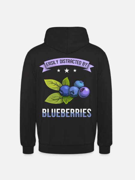 Blueberries saying - Unisex Hoodie - black