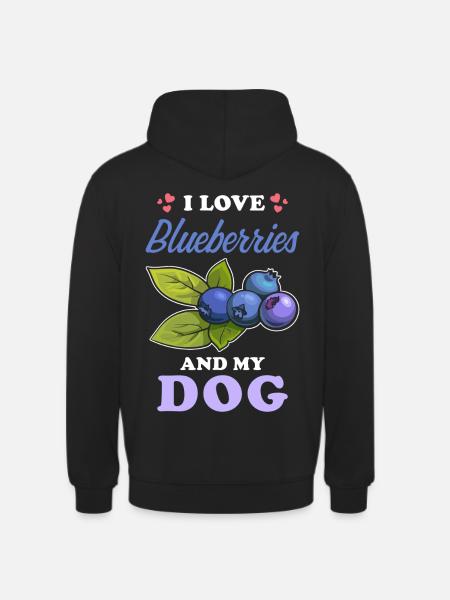Blueberries and dogs saying - Unisex Hoodie - black