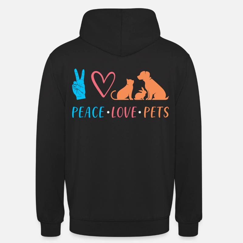 Animaux Animaux De compagnie Amour - Sweat-shirt à capuche unisexe - noir