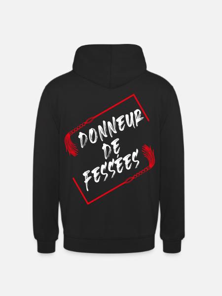 donneur de fessées - Sweat-shirt à capuche unisexe - noir