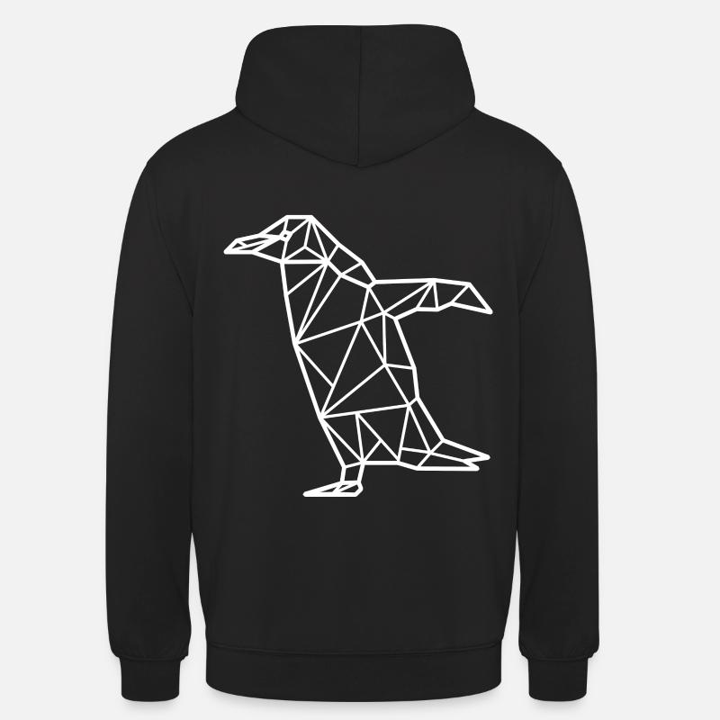 Polygone de pingouin - Sweat-shirt à capuche unisexe - noir