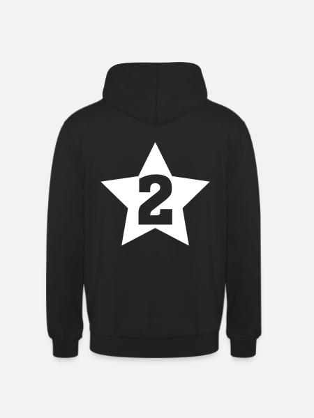 Étoile 2 - Sweat-shirt à capuche unisexe - noir