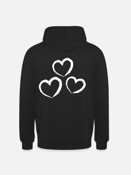 Hearts - Unisex Hoodie - black