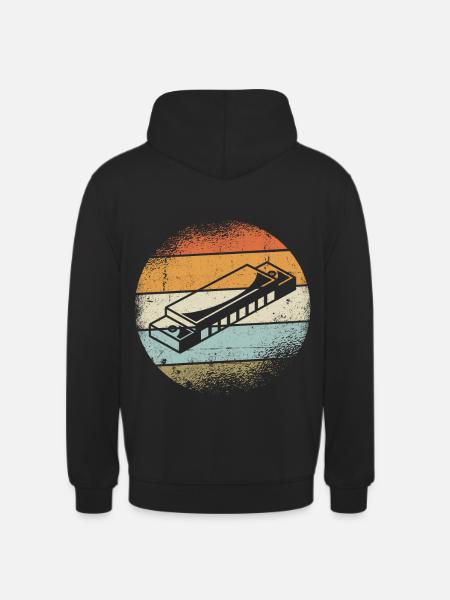 Harmonica motif - Unisex Hoodie - black
