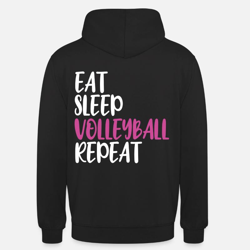 Eat Sleep Volley-ball Repeat - Sweat-shirt à capuche unisexe - noir