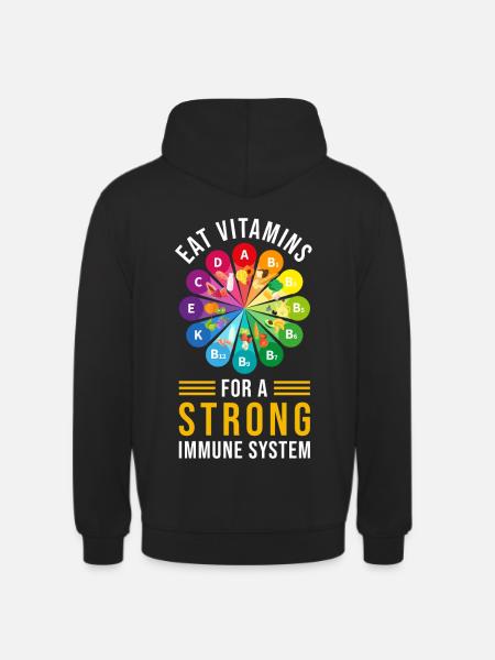Healthy Eating Vitamins - Unisex Hoodie - black
