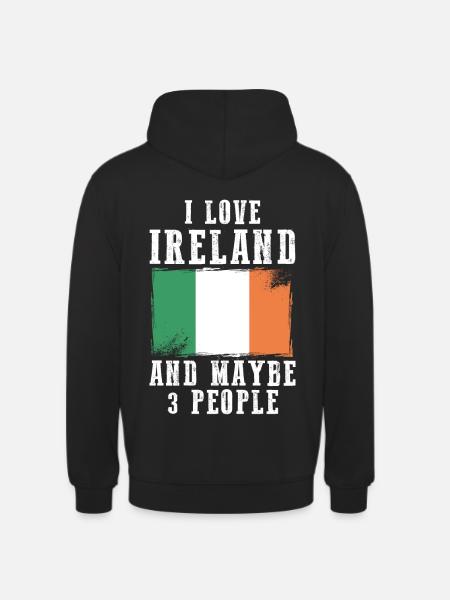 Irland flag Irske irske morsomme ordtak - Unisex-hettegenser - svart