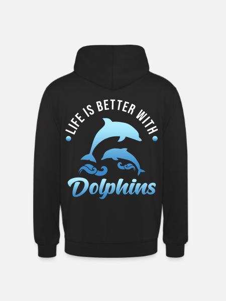 Delfin - Unisex Hoodie - Schwarz