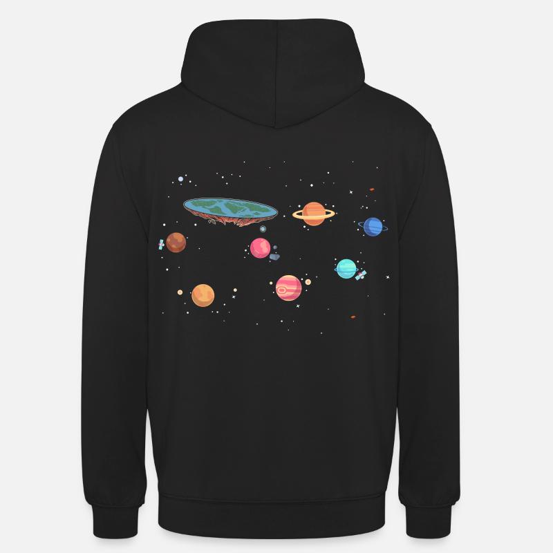 Flat Earth Society - Sweat-shirt à capuche unisexe - noir