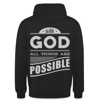 Christians Christian Gift of God - Unisex Hoodie - black - Back - Michal (187cm)