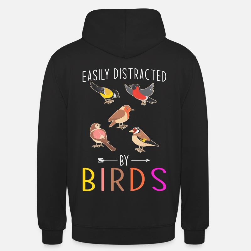 Oiseau cadeau d’oiseau - Sweat-shirt à capuche unisexe - noir