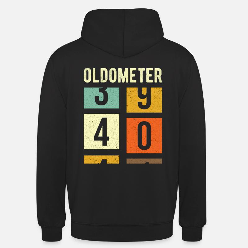 Oldomètre 40e anniversaire cadeau - Sweat-shirt à capuche unisexe - noir