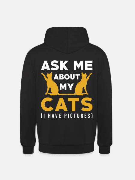 Cats Gift Cats Saying - Unisex Hoodie - black