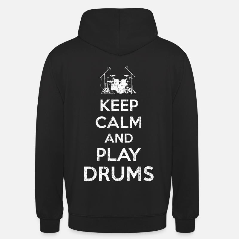 Keep Calm Drummer - Unisex Hoodie - Schwarz