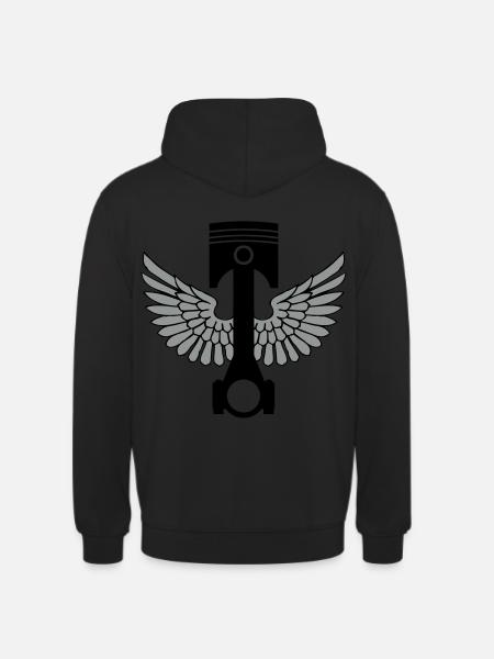 piston and rod 02 - Unisex Hoodie - black