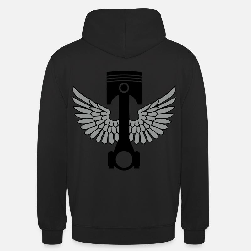 piston and rod 02 - Sweat-shirt à capuche unisexe - noir