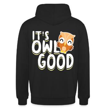 Owl owl owls - Unisex Hoodie - black - Back - Michal (187cm)