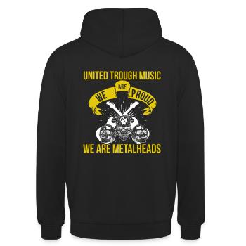 Fier grand métal métal - Sweat-shirt à capuche unisexe - noir - Dos - Michal (187cm)