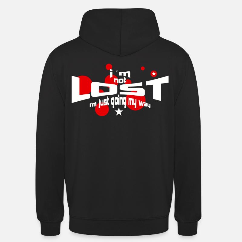 pas perdu - Sweat-shirt à capuche unisexe - noir