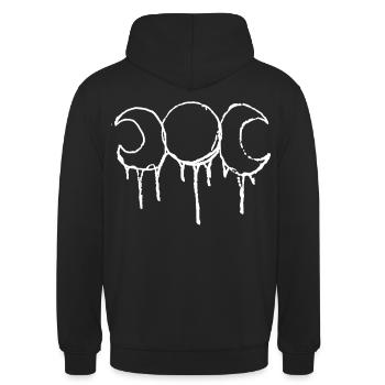 Triple Moon Göttin Witch Wicca Pagan Hecate Wicca - Unisex Hoodie - Schwarz - Hinten - Michal (187cm)