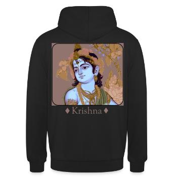 Dieu hindou Krishna Vishnu Hindouisme Divinité Mythologie - Sweat-shirt à capuche unisexe - noir - Dos - Michal (187cm)