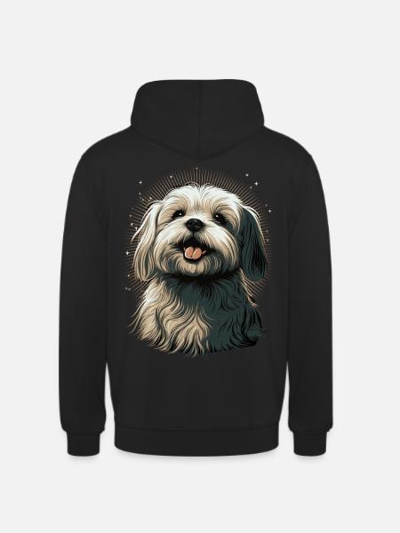 Mignon Maltese Dog Breed Pet Lover - Sweat-shirt à capuche unisexe - noir