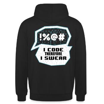 Funny Programming Saying Binary Codes Computer Sci - Unisex Hoodie - Schwarz - Hinten - Michal (187cm)