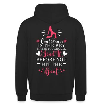 Confidence Is The Key Dancing Saying Funny Dance C - Unisex Hoodie - Schwarz - Hinten - Michal (187cm)