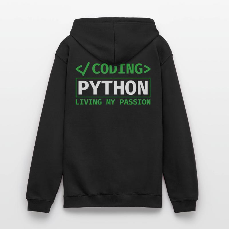Coding Python, Living My Passion Coding Python Unisex Hoodie